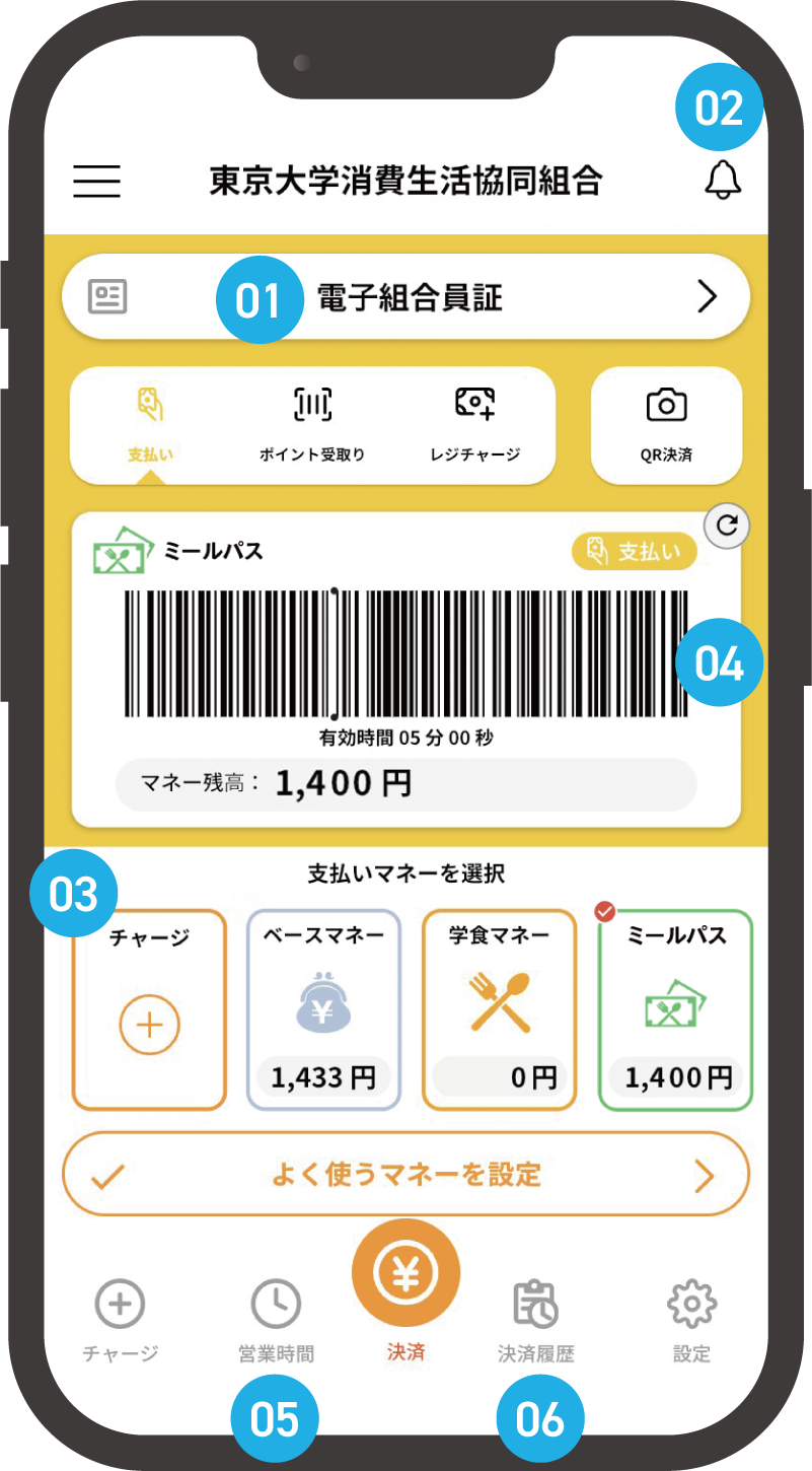 大学生協アプリでできること
