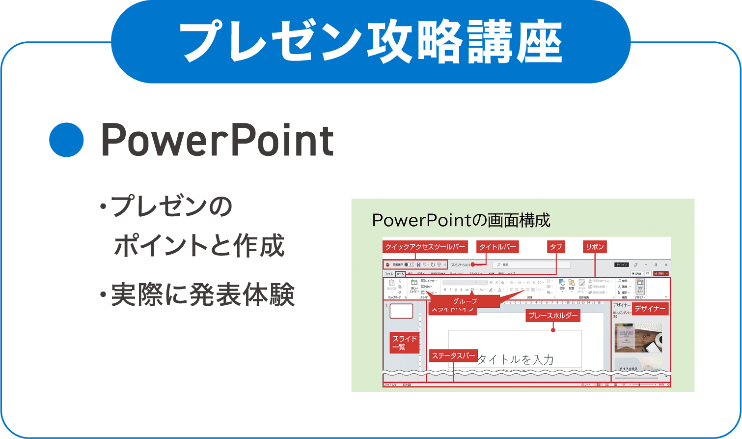 プレゼン攻略講座